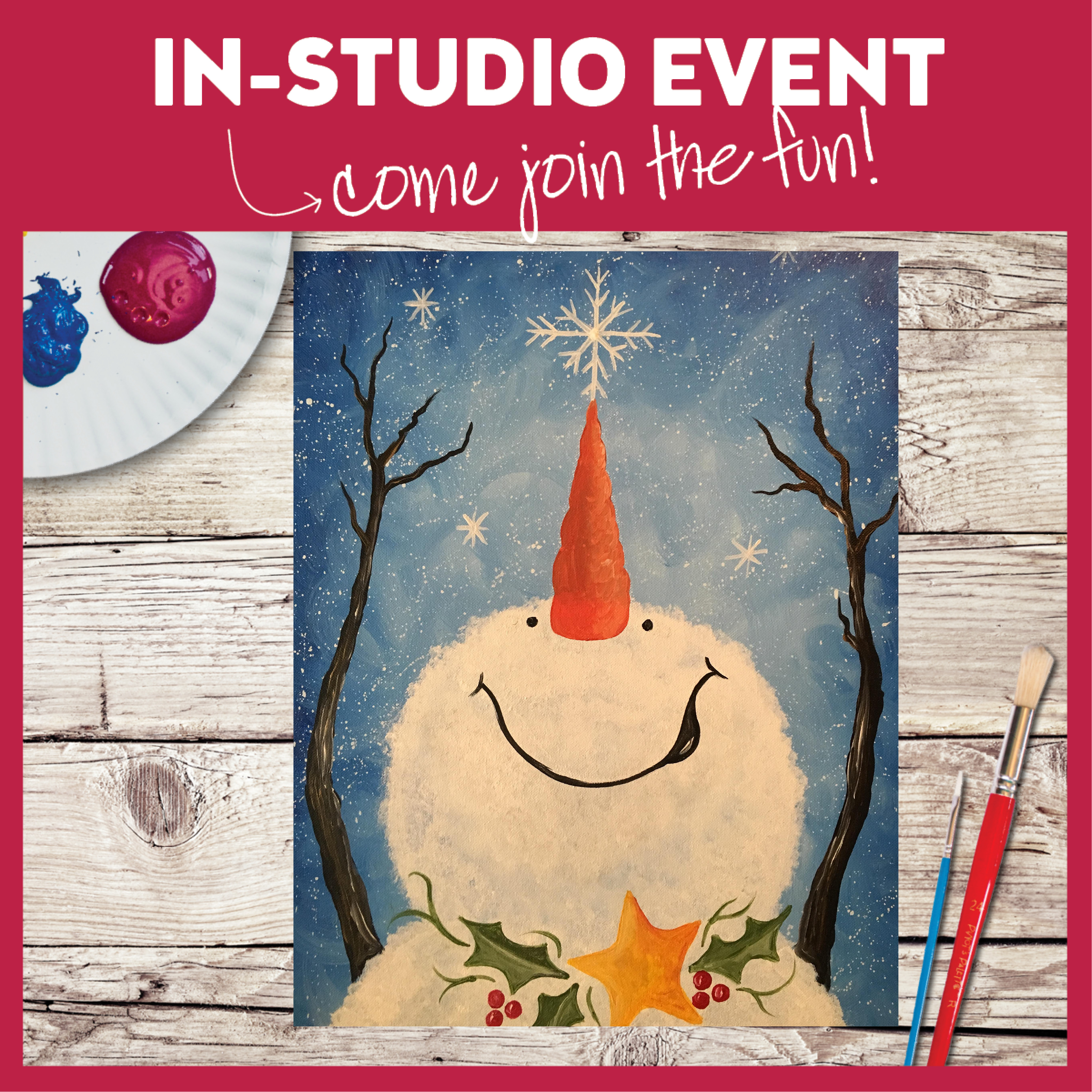 IN STUDIO CLASS! ALL AGES WELCOME!
